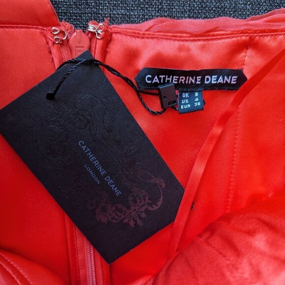 NWT Catherine Deane Designer 100% Silk One Shoulder Dress - Picture 4 of 14